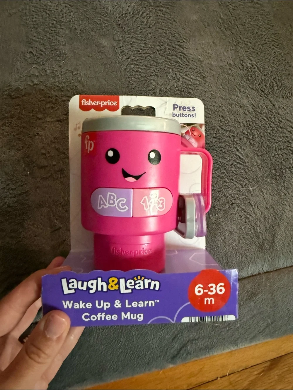 Brand New Fisher-Price Laugh & Learn Pink Wake Up & Learn Coffee Mug